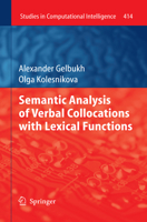 Semantic Analysis of Verbal Collocations with Lexical Functions 3642436331 Book Cover