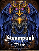 Malbuch für Erwachsene Steampunk Tiere (MED Buch): Mit Hund, Löwe, Elefant, Eule, Katze, Wolf und mehr tollem Entspannungs- und Stressabbaubuch (Steampunk Malbücher) B09TB2Q7XG Book Cover