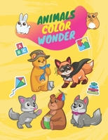 Animals color wonder: Coloring animals B08BDSDKGL Book Cover