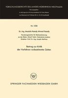 Beitrag Zur Kritik Der Verfahren Vorbestimmter Zeiten 3663062066 Book Cover