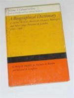 A Biographical Dictionary of Actors, Volume 3, Cabanel to Cory: Actresses, Musicians, Dancers, Managers, and Other Stage Personnel in London, 1660-180 0809306921 Book Cover