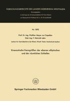 Kinematische Kenngrossen Der Ebenen Elliptischen Und Der Raumlichen Schleifen 3663063585 Book Cover