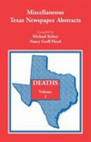 Miscellaneous Texas Newspaper Abstracts - Deaths Volume 2 0788407813 Book Cover