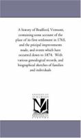 A history of Bradford, Vermont 1425552560 Book Cover