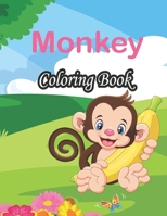 Monkey Coloring Book: funny coloring pages, monkeys jungle animal book B08SG7H4M3 Book Cover