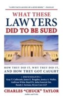 What These Lawyers Did to Be Sued: How They Did It, Why They Did It, and How They Got Caught 1733013938 Book Cover