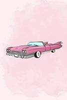 Pink Cadillac: Journal with 100 Lined Pages featuring Cadillac Car on the Cover (Pink Dreams Collection Book 20 1720193738 Book Cover