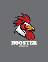 Rooster notebook: Rooster on dark green cover and Dot Graph Line Sketch pages, Extra large (8.5 x 11) inches, 110 pages, White paper, Sketch, Draw and Paint 1720310084 Book Cover