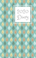 2020 Diary: 5x8 week to a page planner with 12 monthly planners. Lined paper pages after diary for all your notes. Perfect for general use, small business owners and students. Aqua, bronze & cream lea 1692568302 Book Cover