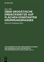 Über Geodätische Dreiecksnetze Auf Flächen Konstanten Krümmungsmaßes 3111309509 Book Cover