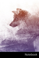 Notebook: Wolf / Wölfe Notizbuch / persönliches Tagebuch / Schreibheft / Logbuch / Planer / Vokabelheft / Notizen - 6 x 9 Zoll (15,24 x 22,86 cm, ca. ... Seiten mit Datumslinie, glänzendes Cover. 1675890838 Book Cover