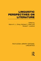 Linguistic Perspectives on Literature 1138979880 Book Cover