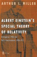 Albert Einstein's Special Theory of Relativity: Emergence (1905) and Early Interpretation (1905-1911) 0201046792 Book Cover