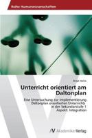 Unterricht Orientiert Am Daltonplan 3639633814 Book Cover