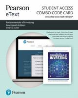 Pearson Etext for Fundamentals of Investing -- Combo Access Card 0135662230 Book Cover
