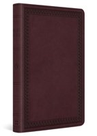 ESV Large Print Value Thinline Bible (Trutone, Mahogany, Border Design) B0FX3CMPHD Book Cover