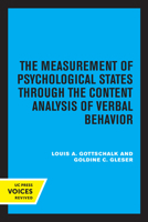 The Measurement of Psychological States Through the Content Analysis of Verbal Behavior 0520376757 Book Cover