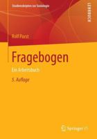 Fragebogen: Ein Arbeitsbuch (Studienskripten zur Soziologie) 3658021179 Book Cover