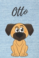 Otto Hund-Malbuch / Notizbuch Tagebuch: Individuelles personalisiertes blanko Jungen & M�nner Namen Notizbuch, blanko DIN A5 Seiten. Ideal als Uni ... Weihnachts & Geburtstags Geschenk f�r M�nner. 1695760441 Book Cover