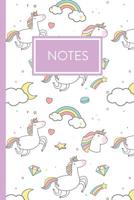 Notes: A Whimsical Sketch-style Unicorn, Cupcakes and Doodle Rainbows Notebook 107747508X Book Cover