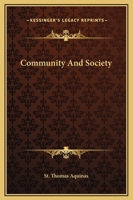 Community And Society 142537106X Book Cover