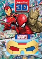 Marvel Spider-man, Avengers, Guardians of the Galaxy, and More! - 3D Look and Find Activity Book! - Iron Man 3D Glasses Included! - PI Kids 1503767639 Book Cover