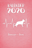 Kalender 2020: Rosa Tageskalender Deutscher Schäferhund Herzschlag Hunde 1. Halbjahr Januar Juni ca DIN A5 weiß über 190 Seiten 1650644876 Book Cover