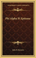 Phi Alpha Pi Epitome 1417997737 Book Cover