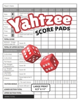 Yahtzee Score Pads: Large Print Size 8.5" x 11" 1679875620 Book Cover