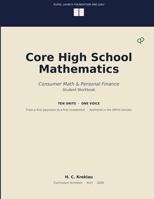 Core High School Mathematics: Consumer Math & Personal Finance B0H8B1CNKL Book Cover
