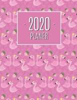 Flamingo Planer 2020: Monatsplaner 2020 mit Wochenübersicht | Raum für Notizen | Januar - Dezember 2020 Agenda | Ideal für die Schule, Studium und das Büro (German Edition) 1659961750 Book Cover