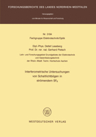 Interferometrische Untersuchungen von Schaltlichtbögen in strömendem SF6 353103104X Book Cover