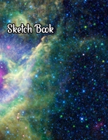 Sketch Book: Notebook for Drawing, Writing, Painting, Sketching or Doodling, 110 Pages, 8.5x11 (Premium Abstract Space Cover) 1655042963 Book Cover