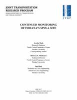 Continued Monitoring of Indiana's Sps9-A Site 1622602196 Book Cover