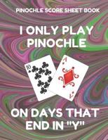 Pinochle Score Sheet Book: Book of 100 Score Sheet Pages for Pinochle, 8.5 by 11 Funny Days Dark Swirl Cover 1796930679 Book Cover