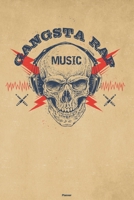 Gangsta Rap Music Planner: Skull with Headphones Gangsta Rap Music Calendar 2020 - 6 x 9 inch 120 pages gift 1659718368 Book Cover