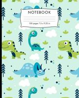 Notebook: Colorful dinosaurs pattern Composition Notebook with Cursive Paper. 100 pages Cursive Paper Book 7.5 x 9.25 inches for practice writing. 1081336064 Book Cover
