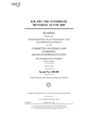 H.R. 2567, the Antifreeze Bittering Act of 2005 B0848VD5KW Book Cover
