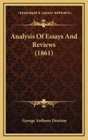 Analysis Of Essays And Reviews (1861) 116530399X Book Cover