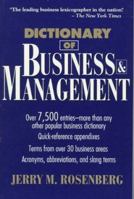 Dictionary of Business and Management 0471545368 Book Cover