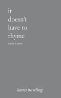 it doesn't have to rhyme 1722867760 Book Cover