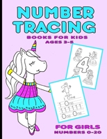 Number Tracing Books For Kids Ages 3-5: For Girls, Numbers 0 through 20 B08P5K4C5R Book Cover