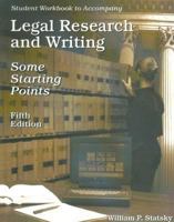 Legal Research and Writing: Workbook Study Guide 0314129782 Book Cover
