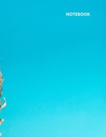 Notebook: Lined Journal Notebook - Close-Up of Whole Pineapple on Blue Backdrop - 120 pages - Large (8.5 x 11 inches) - College Ruled 1695136217 Book Cover
