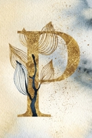 Monogram Notebook P: 6 x 9 Gold Initial Diary for Women (Personalized Letter Design) 1694132773 Book Cover