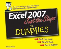 Excel 2007 Just the Steps For Dummies 0470039213 Book Cover