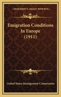 Emigration Conditions In Europe 1271163098 Book Cover