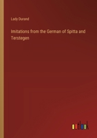 Imitations from the German of Spitta and Terstegen 3368190962 Book Cover