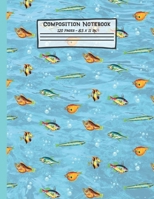 Fish Composition Notebook: Fish Gifts: Paperback Blank Wide Ruled Lined Paper Journal for School: 8.5 x 11 1700450085 Book Cover