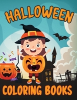 HALLOWEEN COLORING BOOK: Spooky Cute Halloween Coloring Book B09DJ1WLZ3 Book Cover